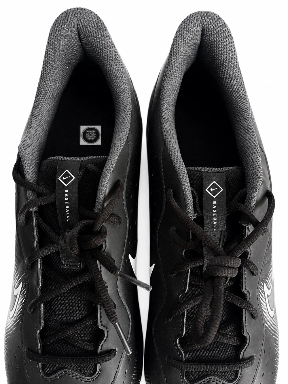 Nike Black & White Football Cleats with Bold Swoosh